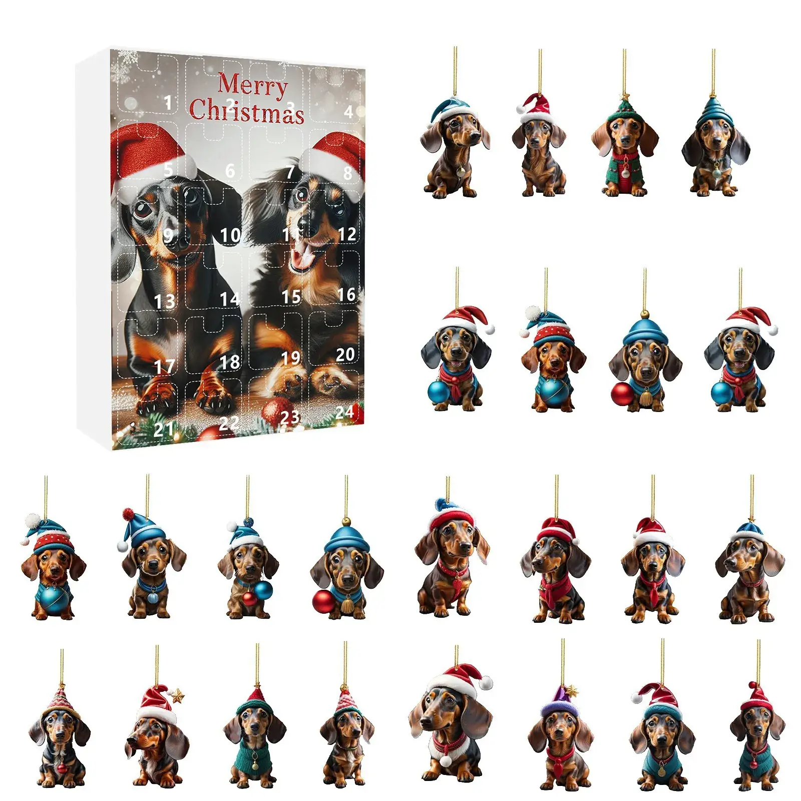 2025 Christmas Dachshund Pendant Gift Box Blind Box - Image 11