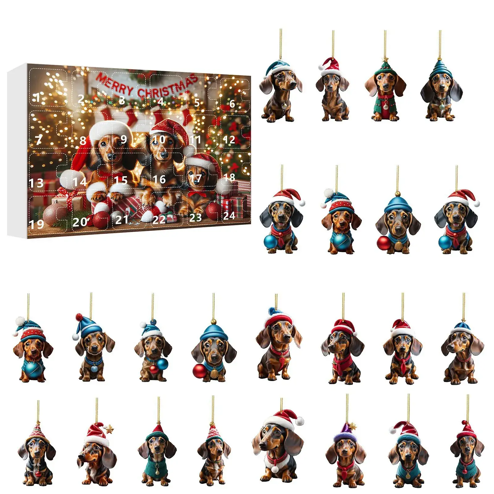 2025 Christmas Dachshund Pendant Gift Box Blind Box - Image 12