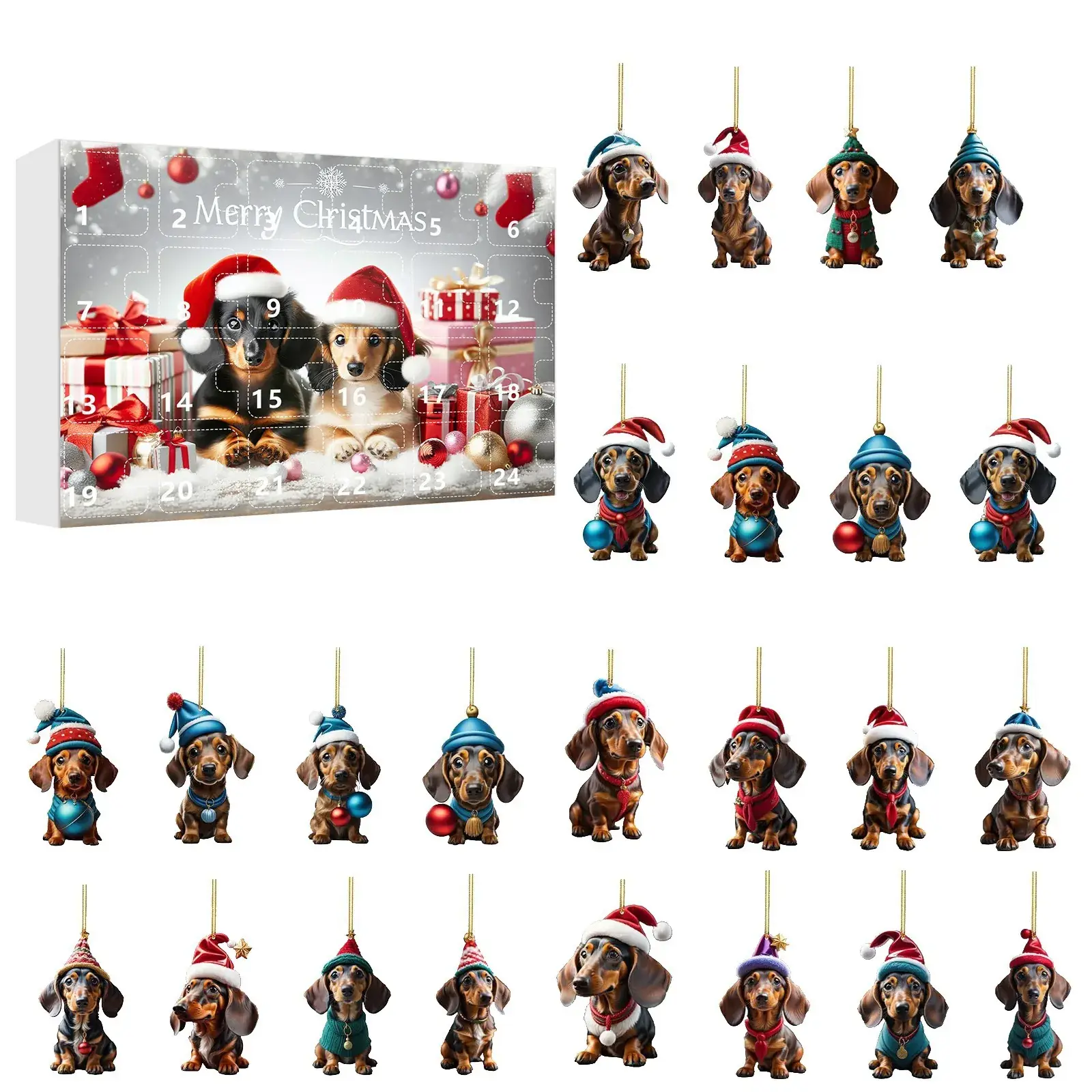 2025 Christmas Dachshund Pendant Gift Box Blind Box - Image 13