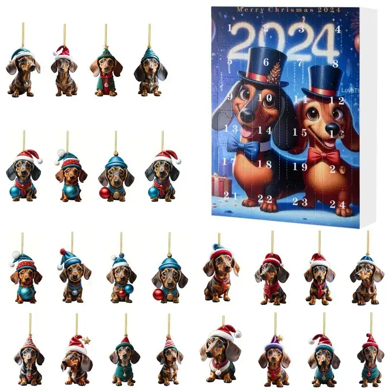 2025 Christmas Dachshund Pendant Gift Box Blind Box - Image 4