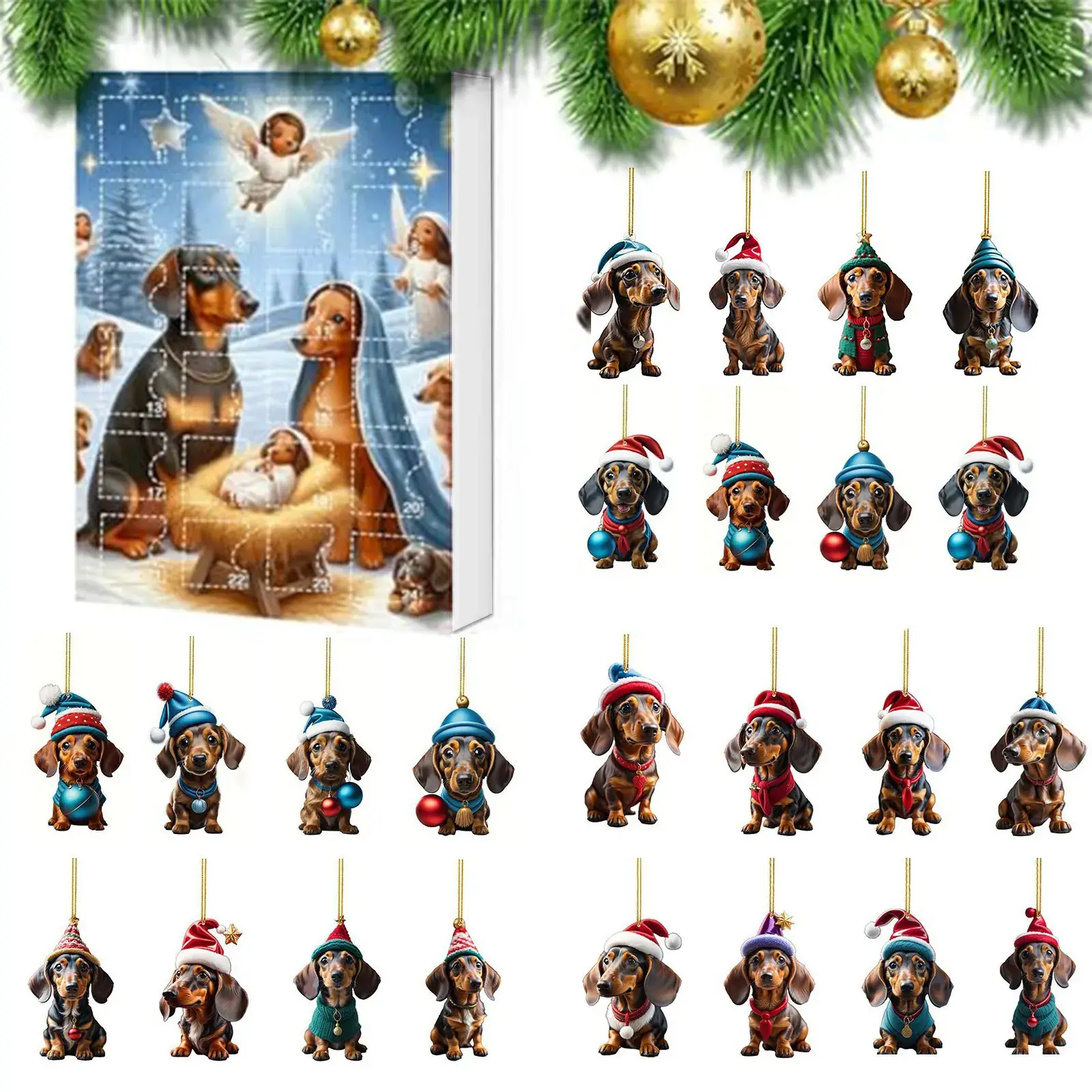 2025 Christmas Dachshund Pendant Gift Box Blind Box - Image 8