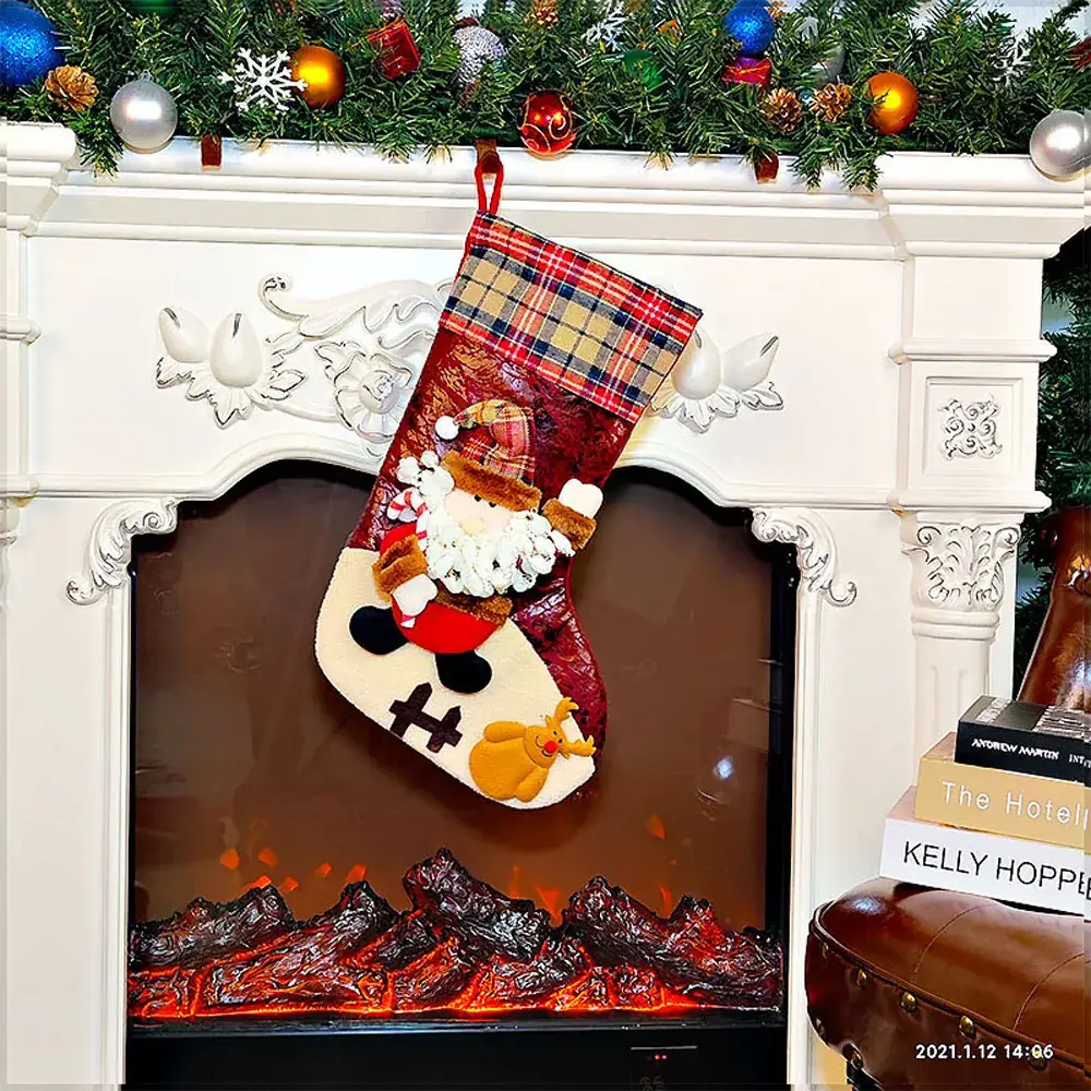 New Cross-Border Christmas Socks 3D Doll Non-Woven - Image 5
