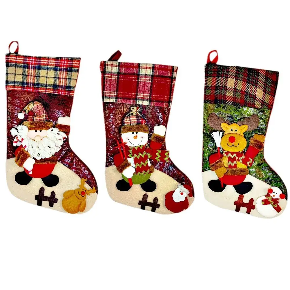 New Cross-Border Christmas Socks 3D Doll Non-Woven - Image 8