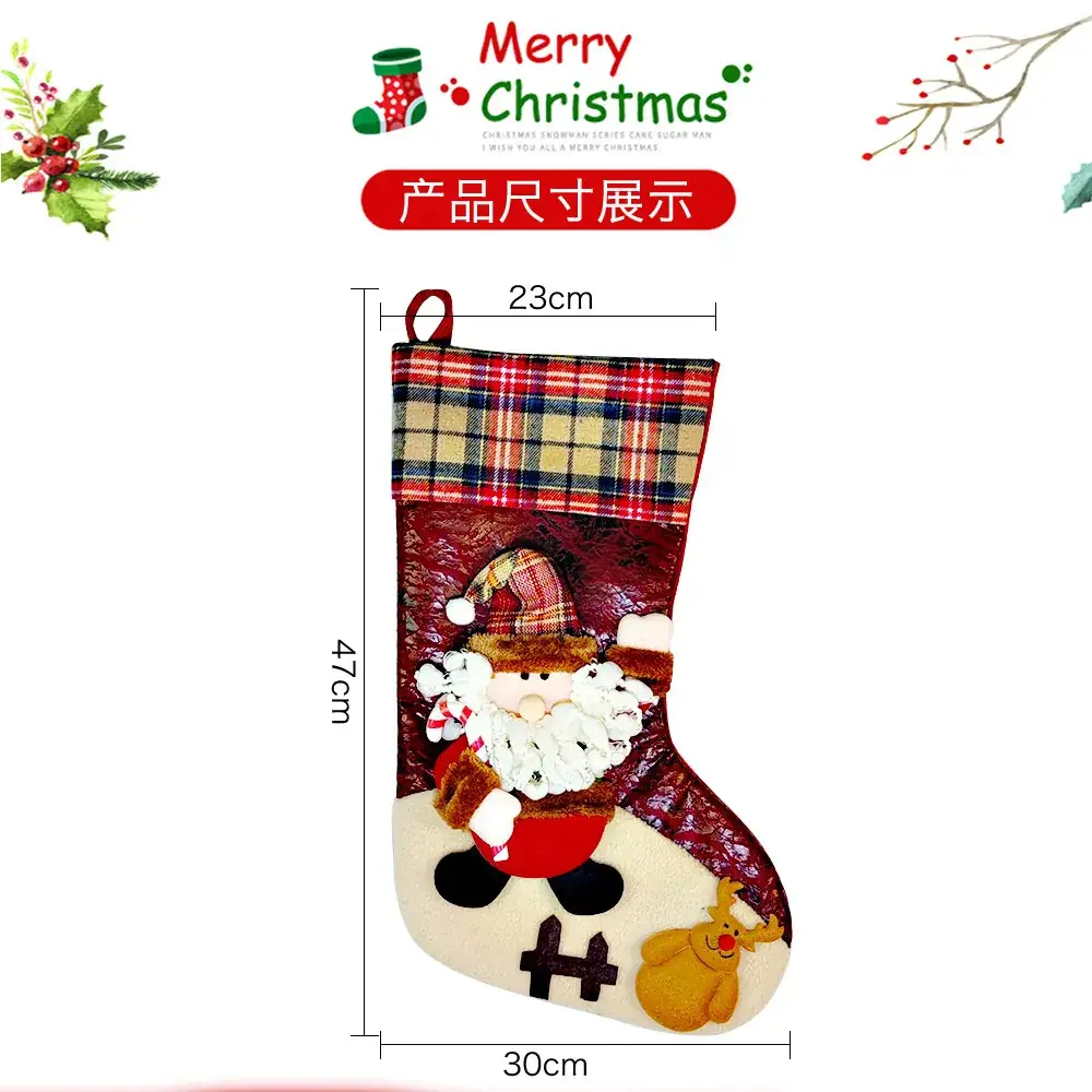 New Cross-Border Christmas Socks 3D Doll Non-Woven — feature 12