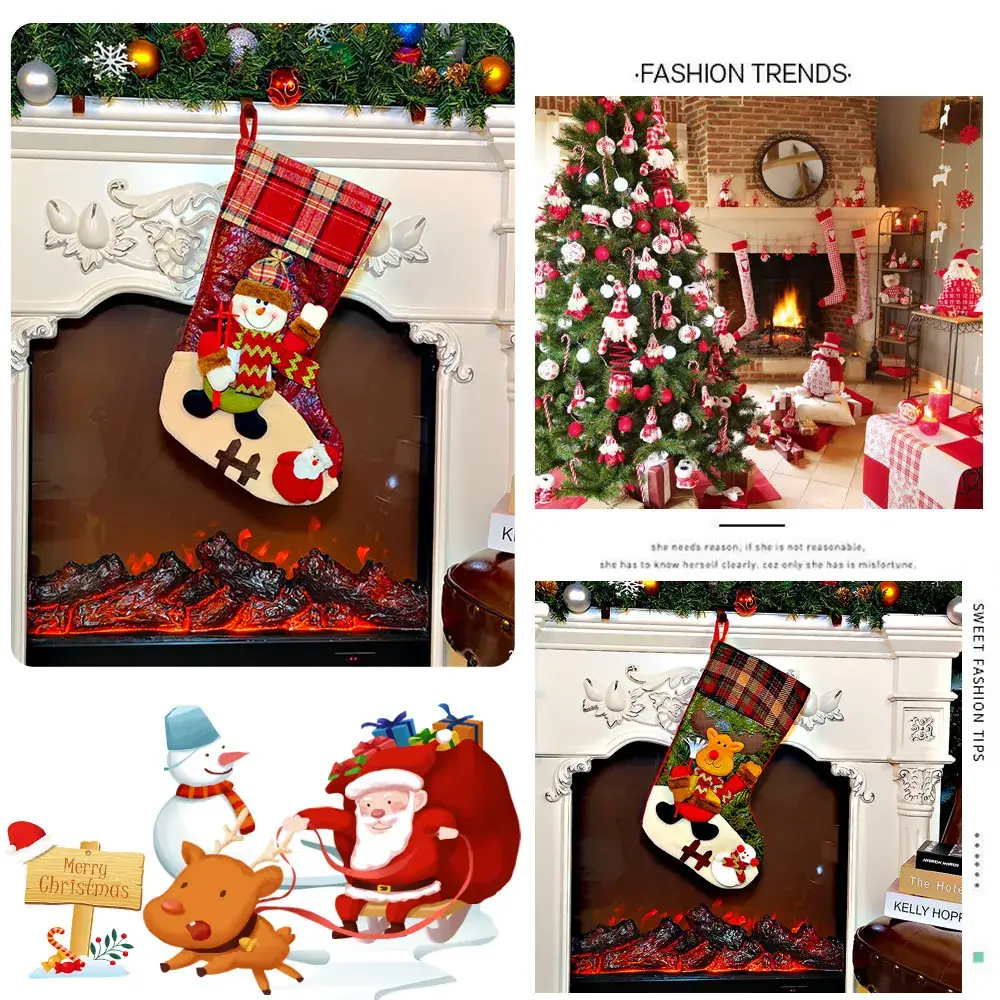New Cross-Border Christmas Socks 3D Doll Non-Woven — feature 8