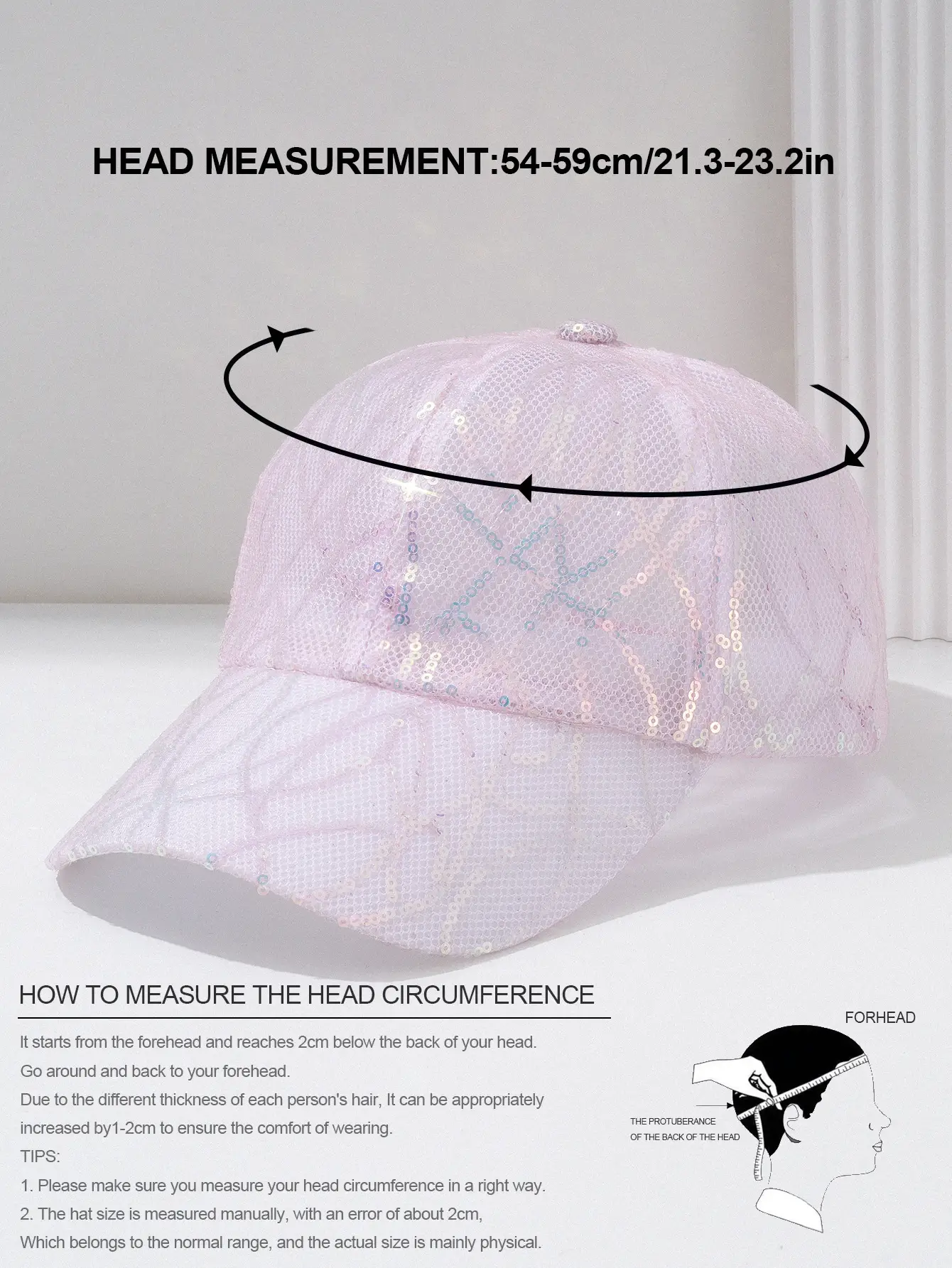 Cross-border Sequins Baseball Cap for Men Women — feature 2
