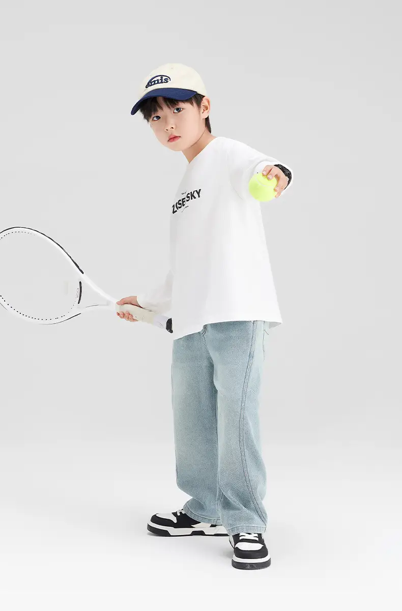Zuoxi Boys Long Sleeve T-Shirt Pure Cotton Spring 2026 — feature 18