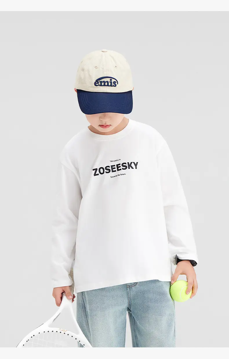 Zuoxi Boys Long Sleeve T-Shirt Pure Cotton Spring 2026 — feature 19