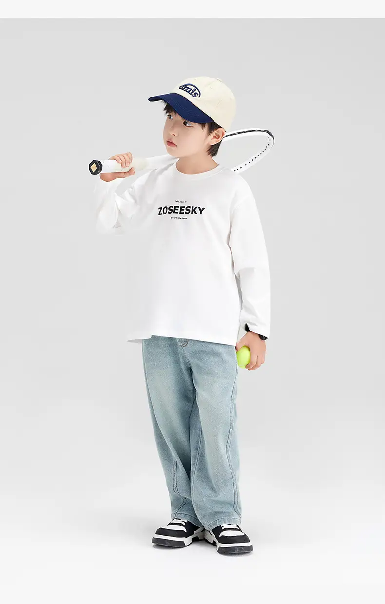 Zuoxi Boys Long Sleeve T-Shirt Pure Cotton Spring 2026 — feature 21