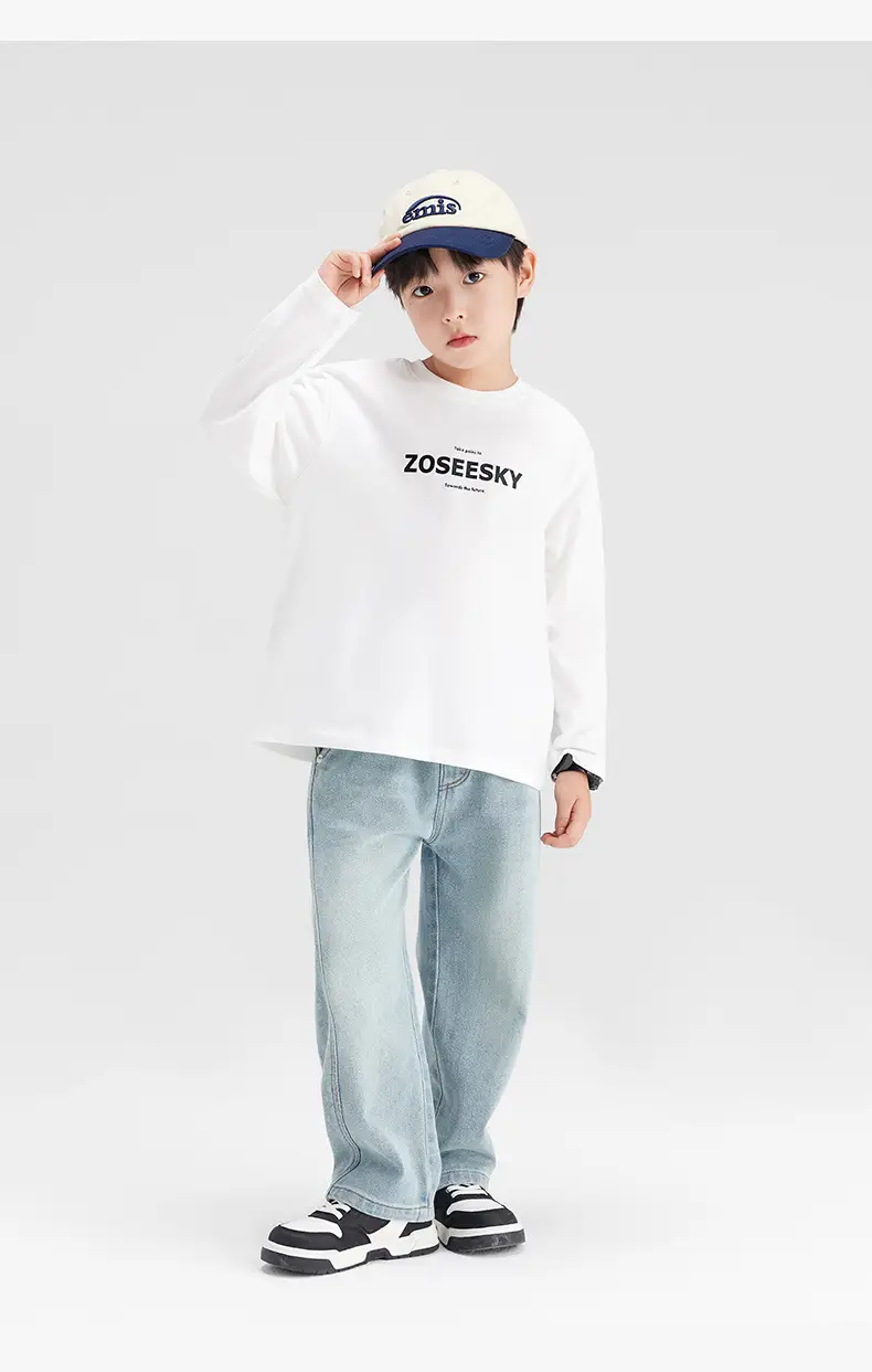 Zuoxi Boys Long Sleeve T-Shirt Pure Cotton Spring 2026 — feature 24