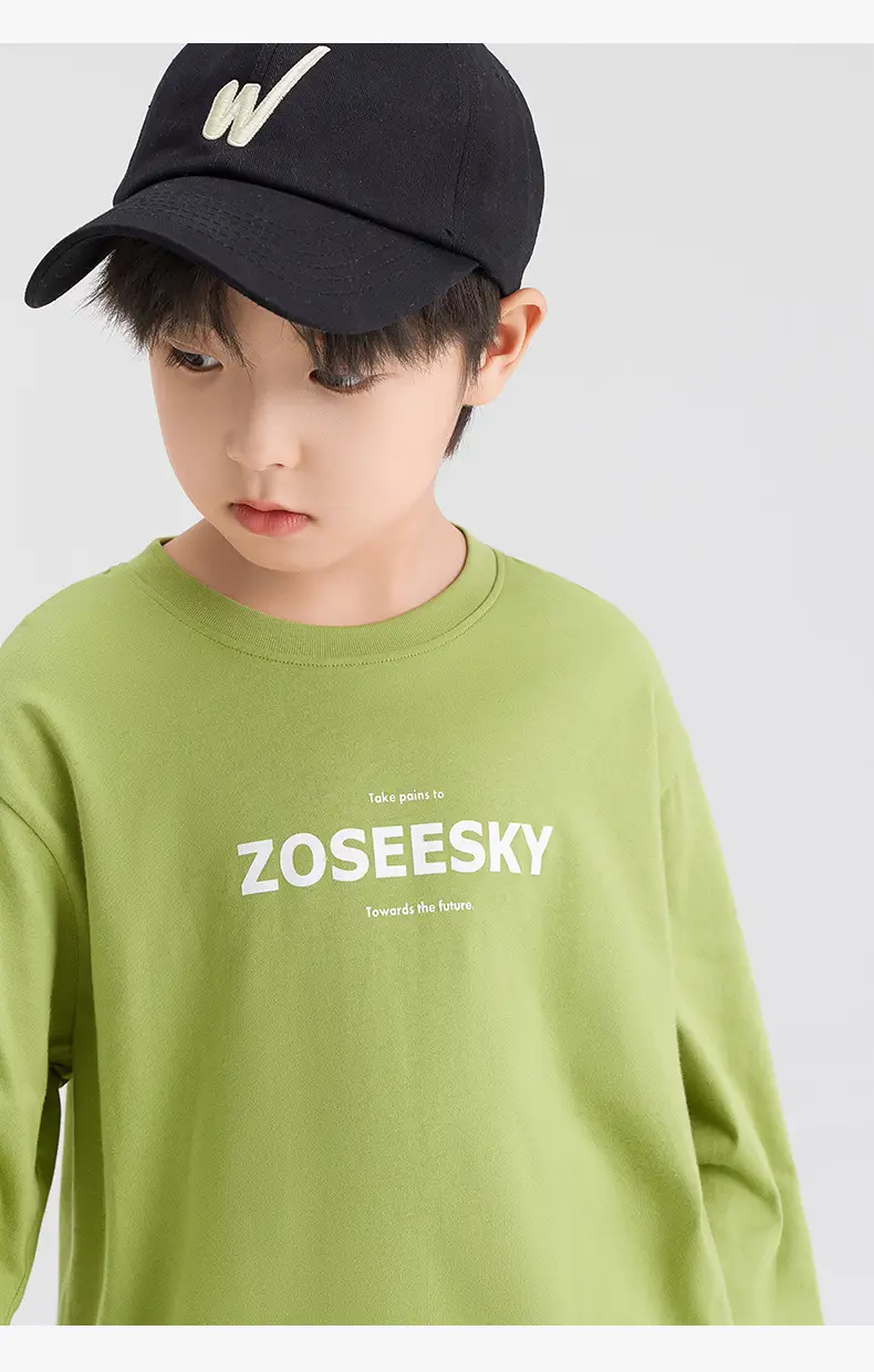 Zuoxi Boys Long Sleeve T-Shirt Pure Cotton Spring 2026 — feature 27