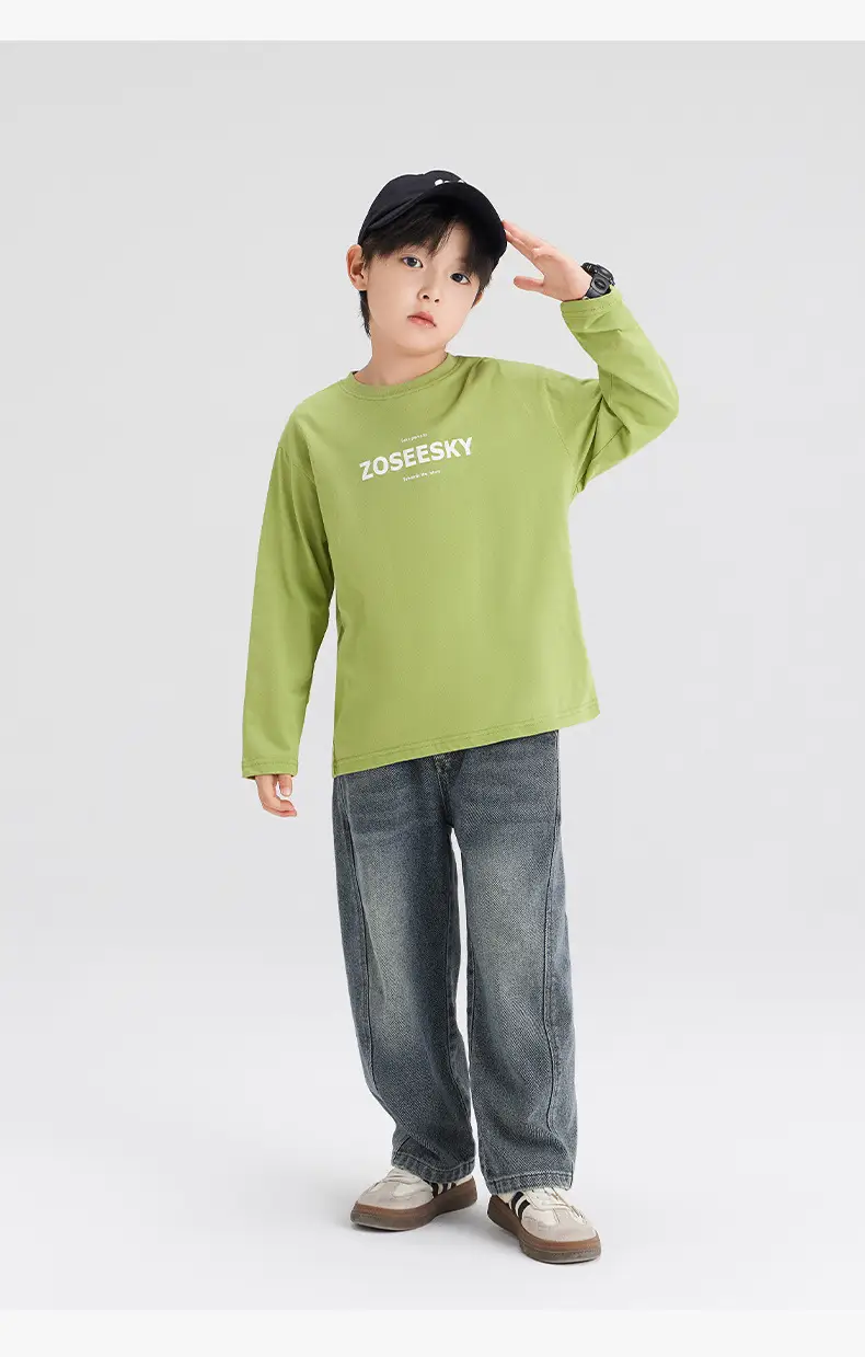 Zuoxi Boys Long Sleeve T-Shirt Pure Cotton Spring 2026 — feature 28