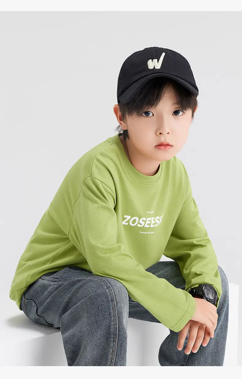 Zuoxi Boys Long Sleeve T-Shirt Pure Cotton Spring 2026 — feature 30