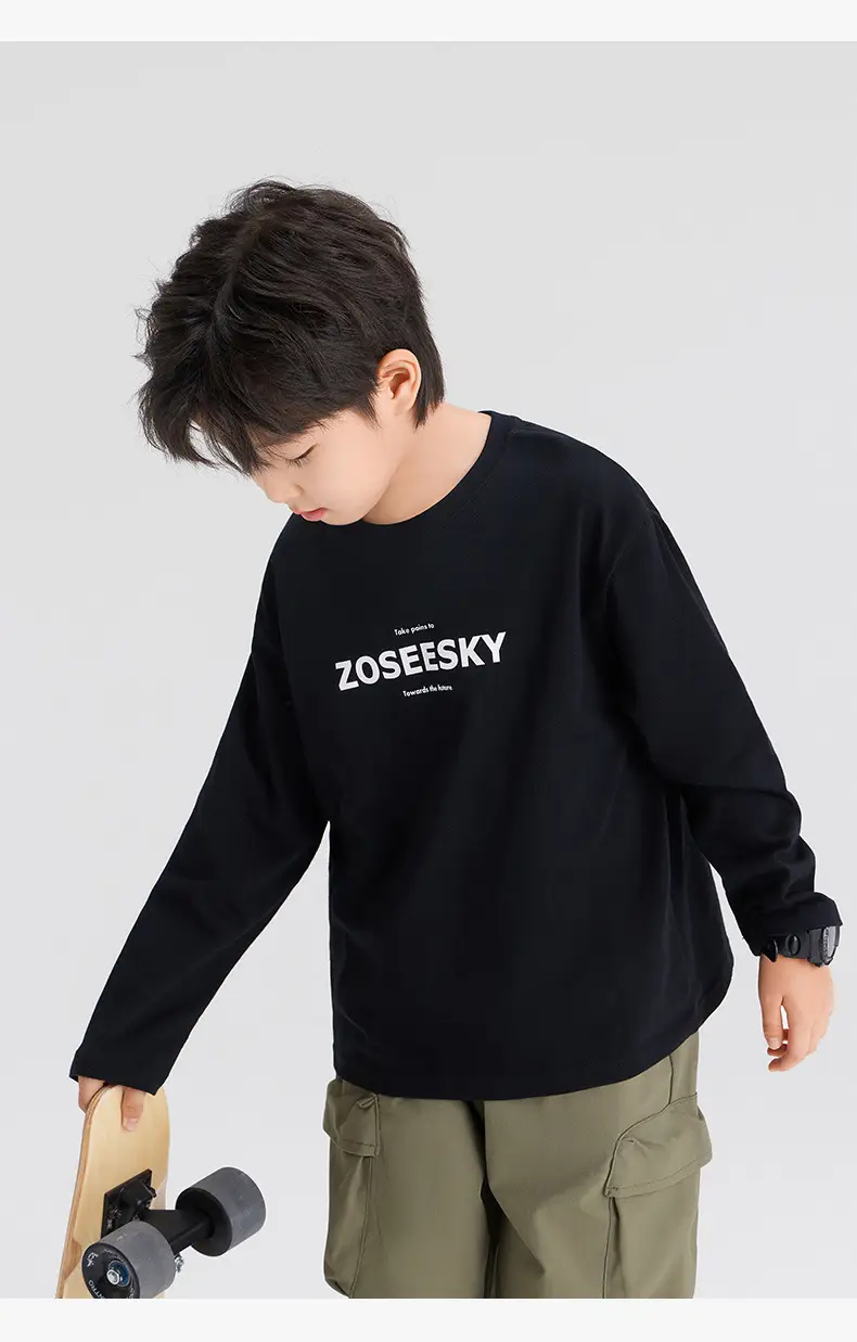 Zuoxi Boys Long Sleeve T-Shirt Pure Cotton Spring 2026 — feature 32