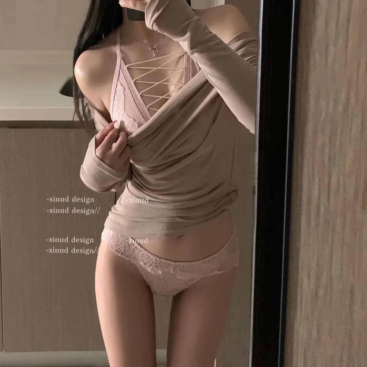 French Style Large Groomed Underwear Women's Small Chest Soft Steel Ring Sexy Pure Desire Strap - Image 10