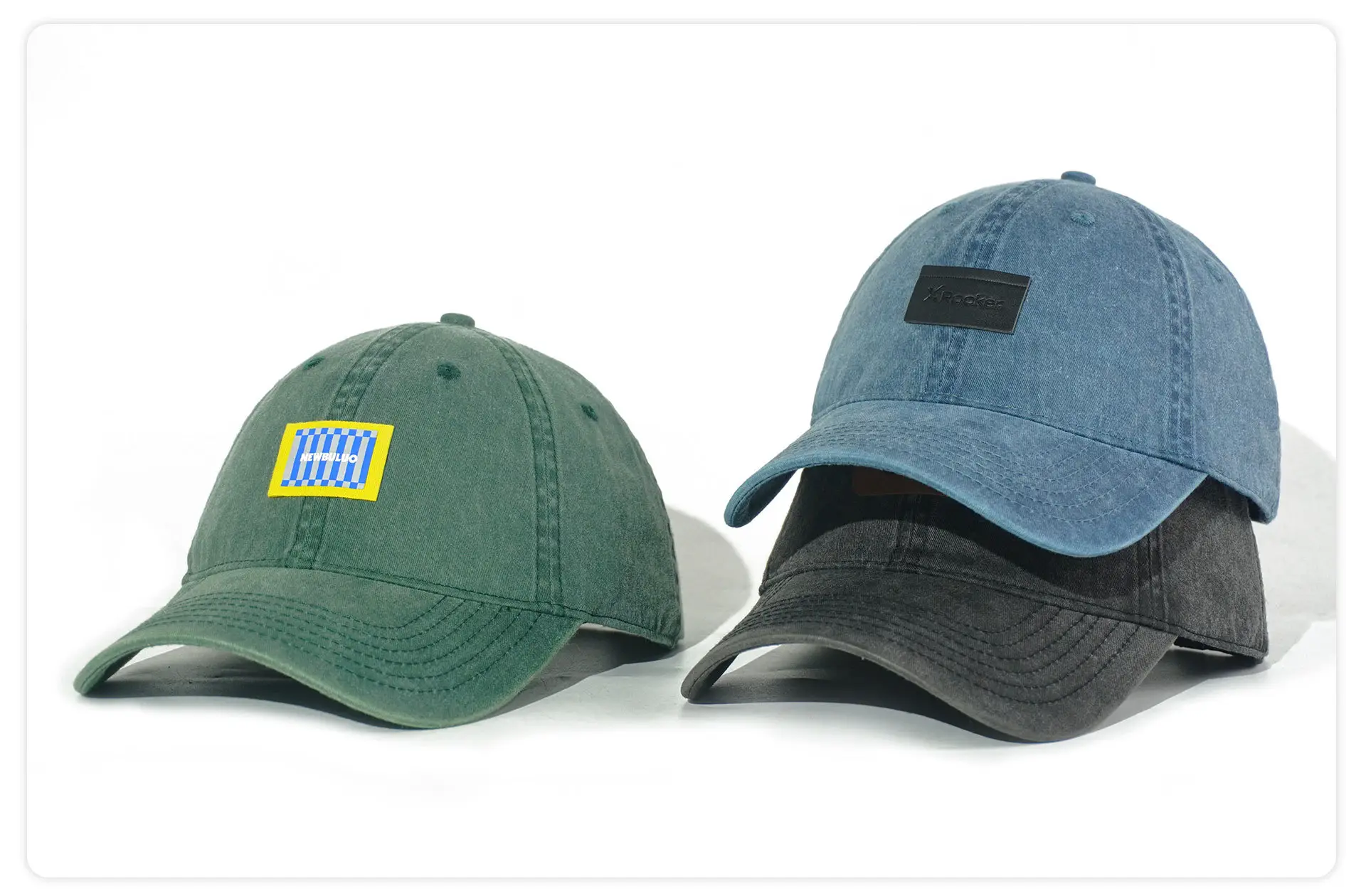 Gray Cotton Baseball Cap with Embroidery — feature 21