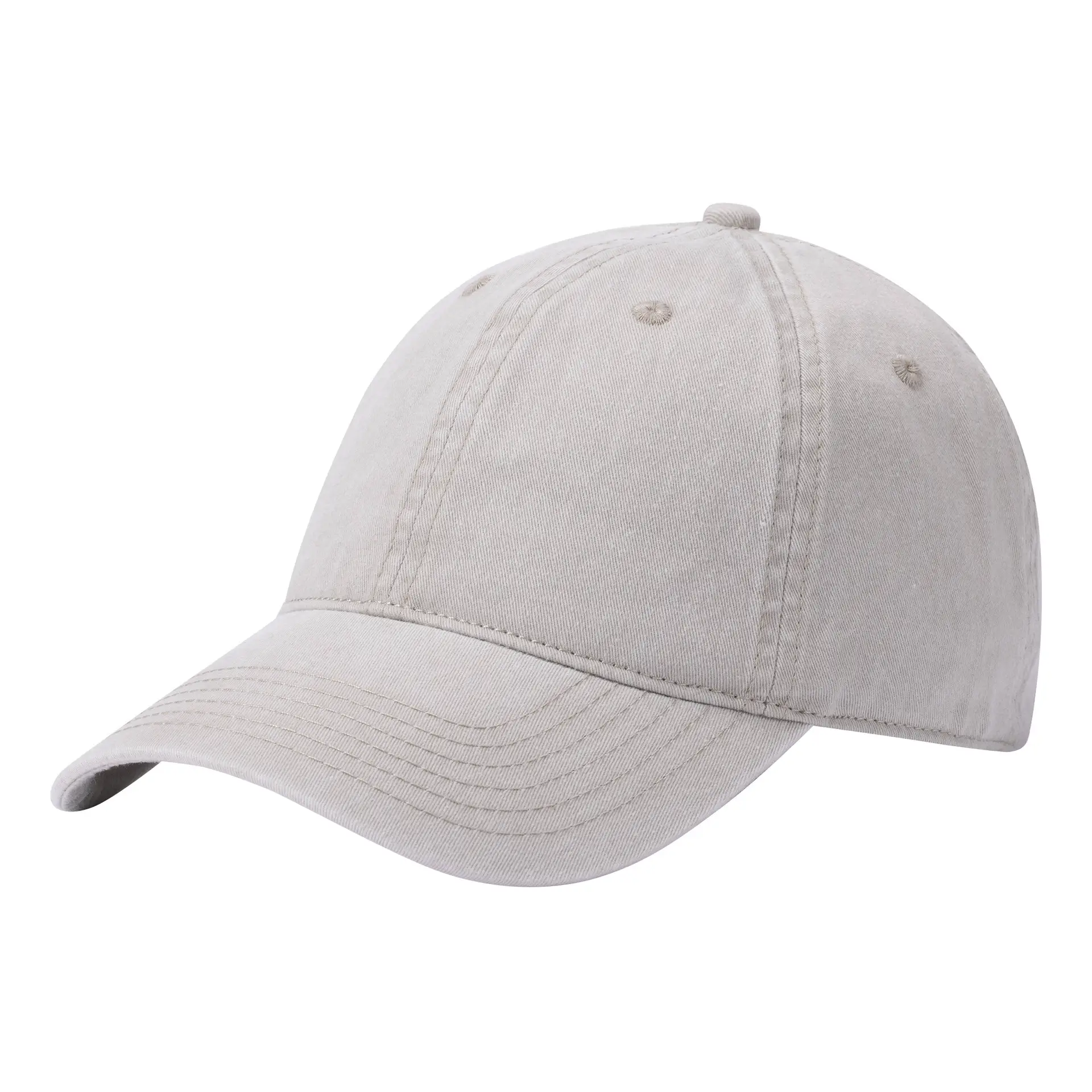 Gray Cotton Baseball Cap with Embroidery - Image 16