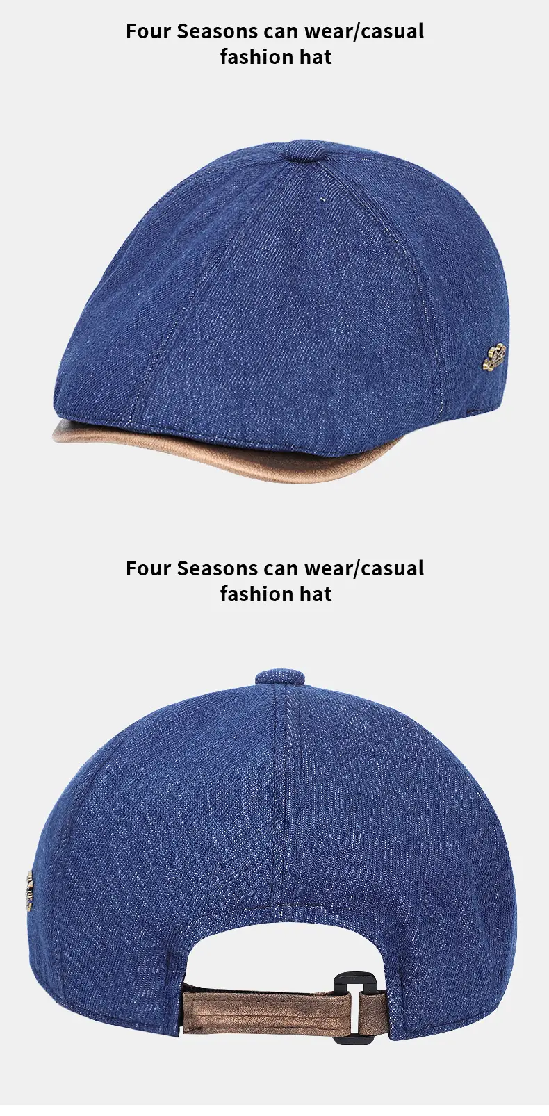 British Retro Duck Tongue Hat for Men Winter — feature 7