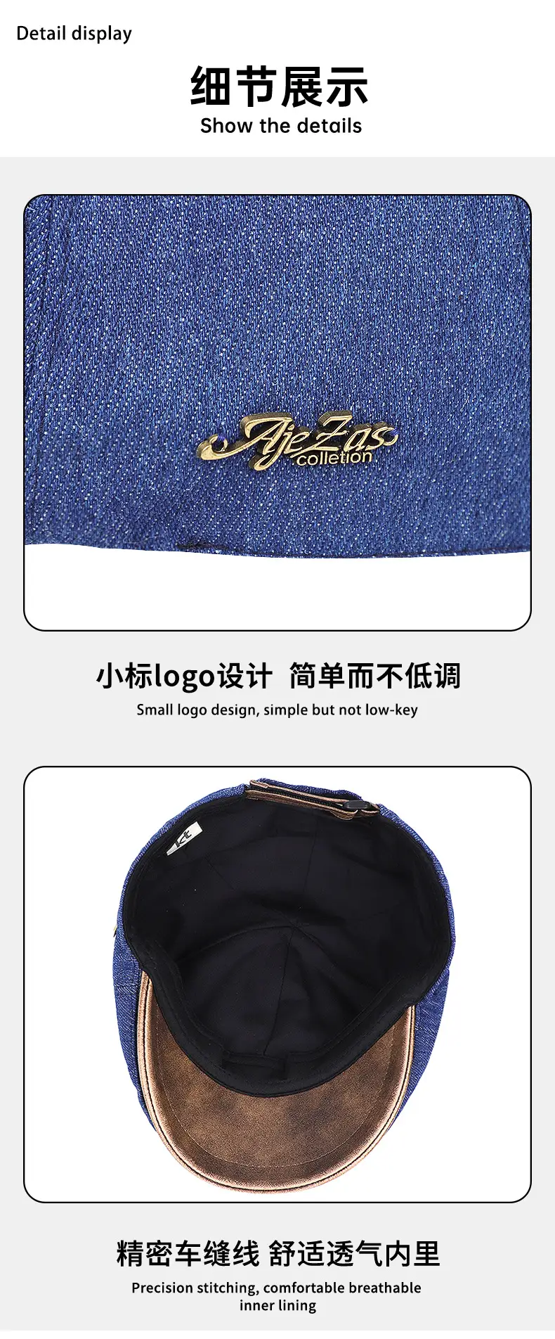 British Retro Duck Tongue Hat for Men Winter — feature 8