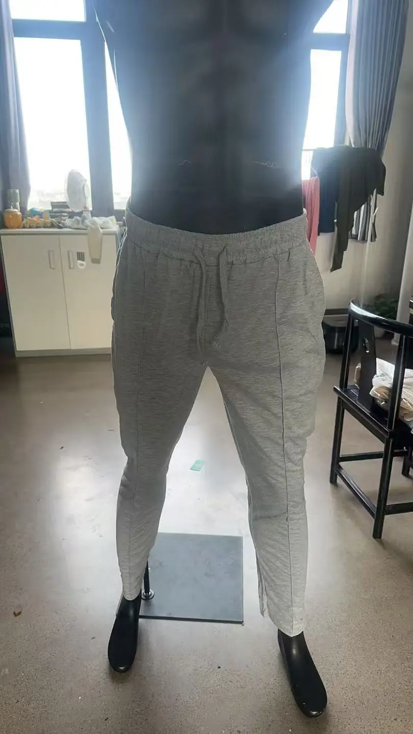 Men's Navy Blue Loose Straight Sports Pants Spring Summer — feature 1