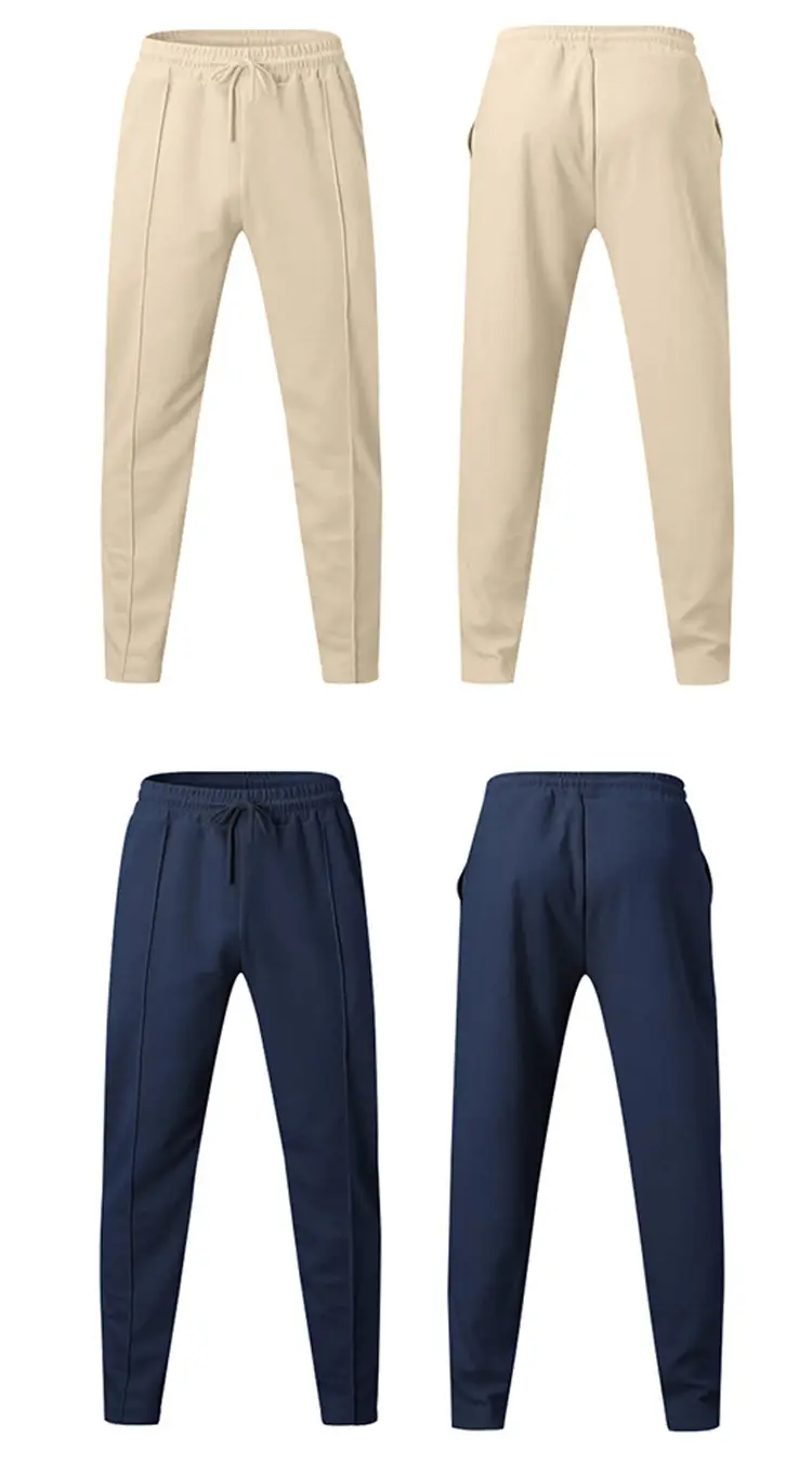 Men's Navy Blue Loose Straight Sports Pants Spring Summer — feature 19