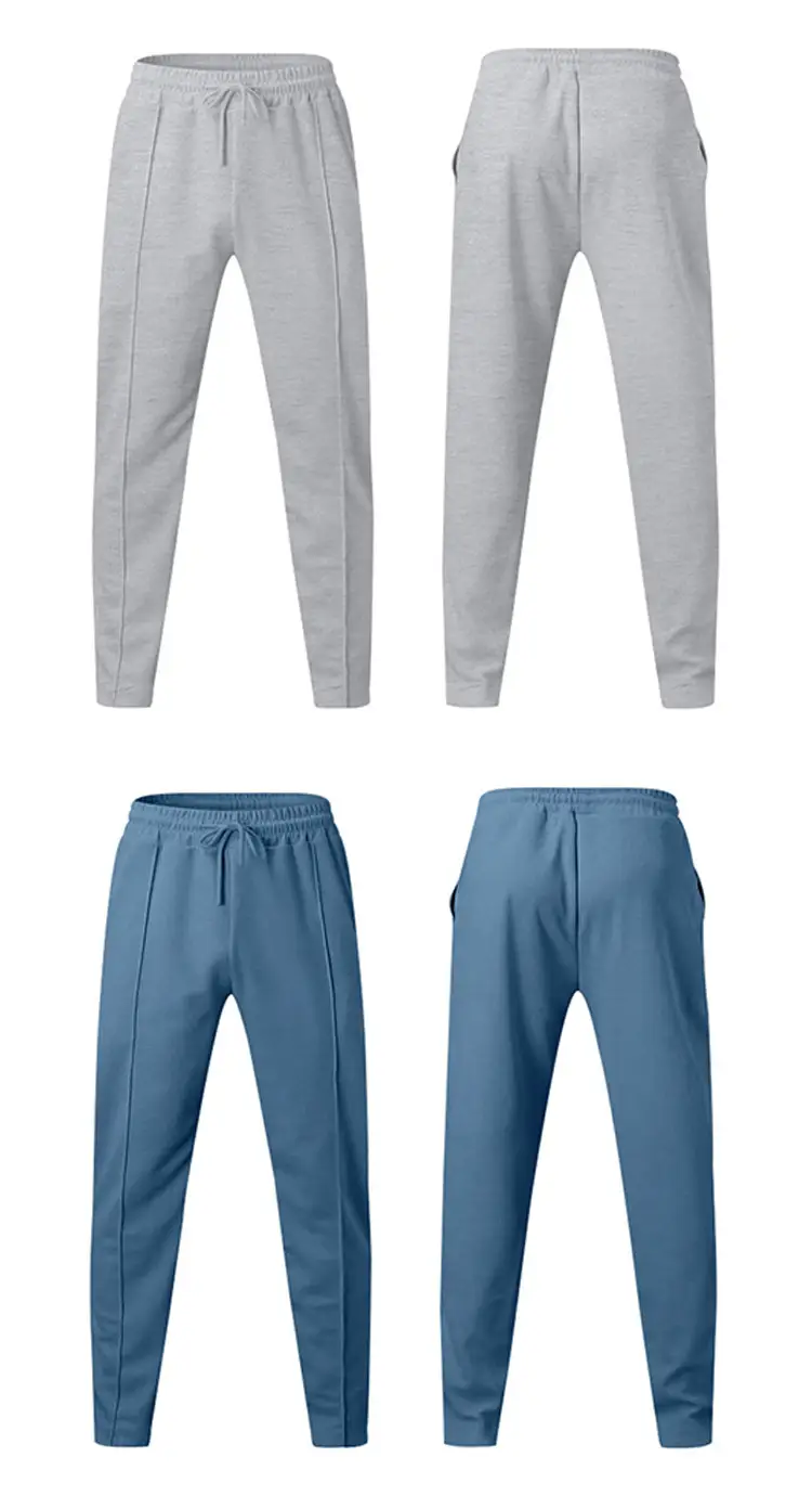 Men's Navy Blue Loose Straight Sports Pants Spring Summer — feature 20