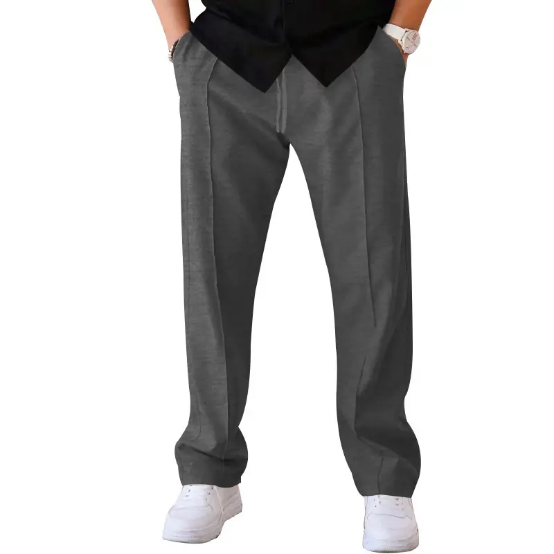 Men's Navy Blue Loose Straight Sports Pants Spring Summer - Image 8