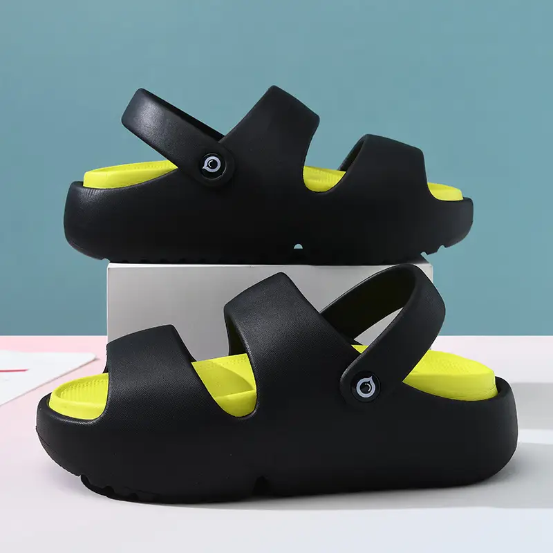 Cave Shoes Women's Summer Outer Wear Non-slip Thick Bottom Cute Slippers Outdoor Dormitory Height-increasing Anti-odor Dung Slippers - Image 4