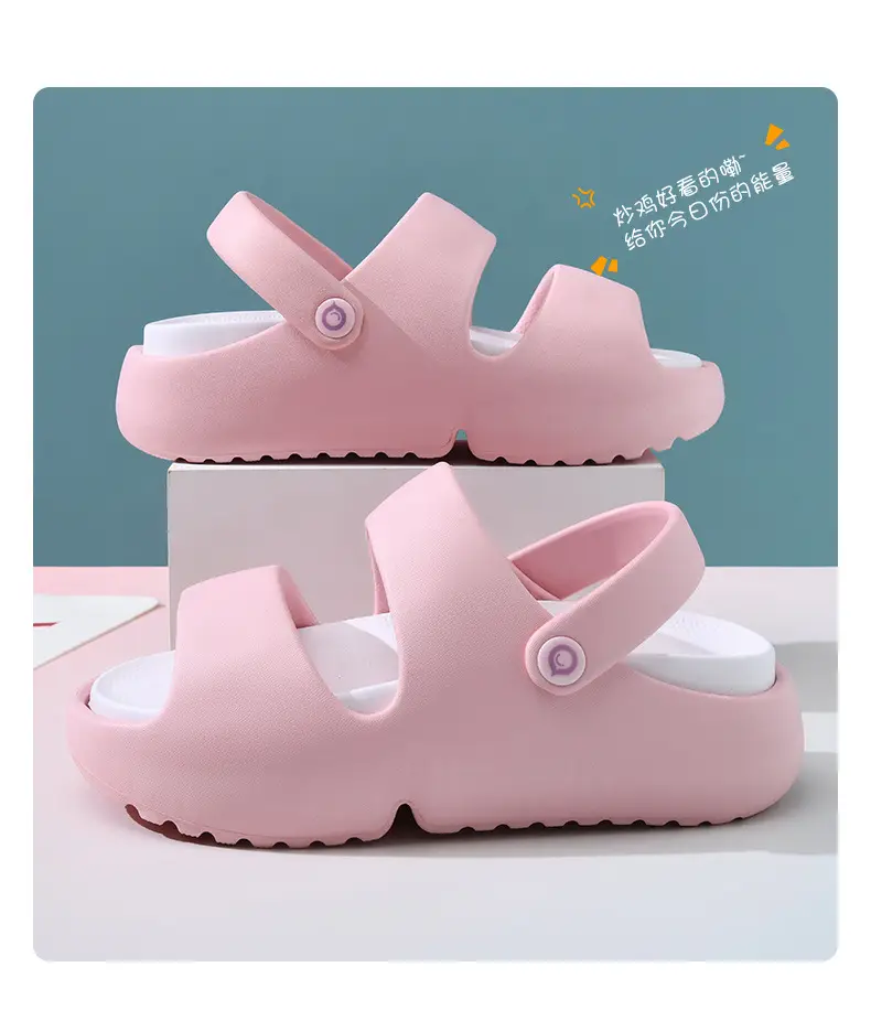 Cave Shoes Women's Summer Outer Wear Non-slip Thick Bottom Cute Slippers Outdoor Dormitory Height-increasing Anti-odor Dung Slippers — feature 17
