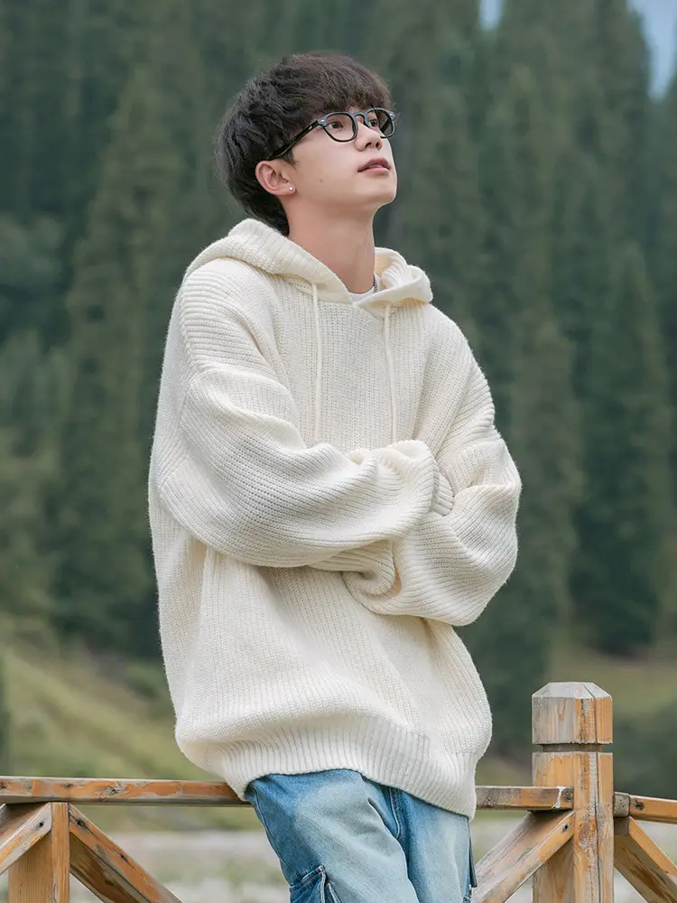 Maroon Hooded Sweatshirt 2024 Winter Casual Wear - Image 6