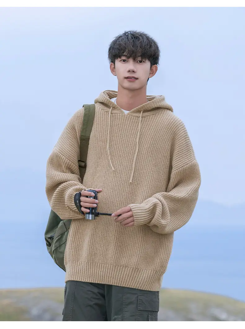 Maroon Hooded Sweatshirt 2024 Winter Casual Wear — feature 10
