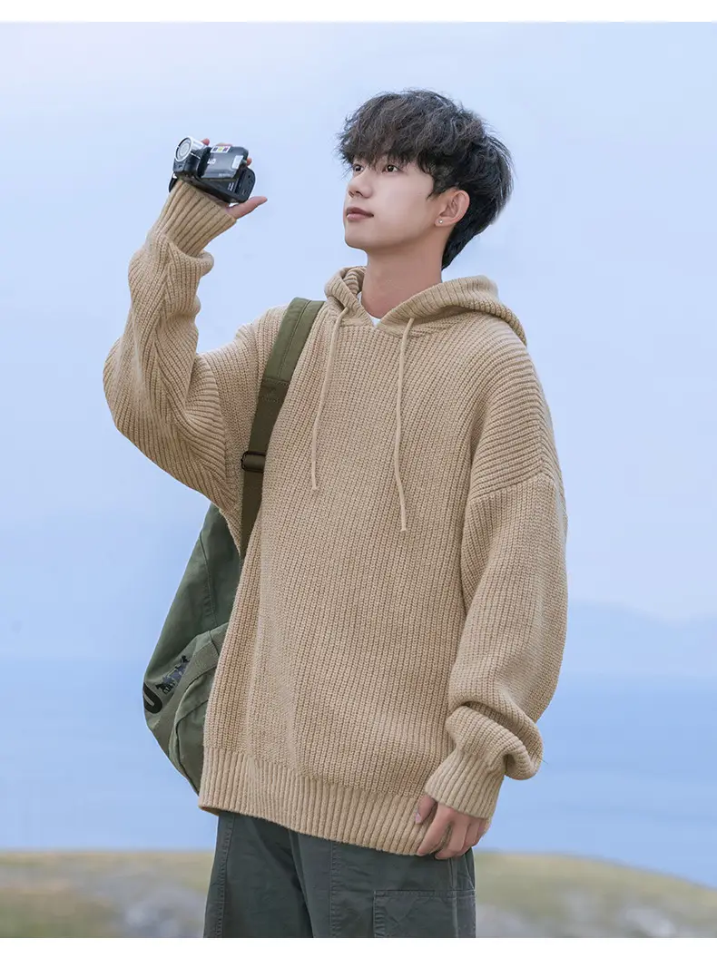 Maroon Hooded Sweatshirt 2024 Winter Casual Wear — feature 11