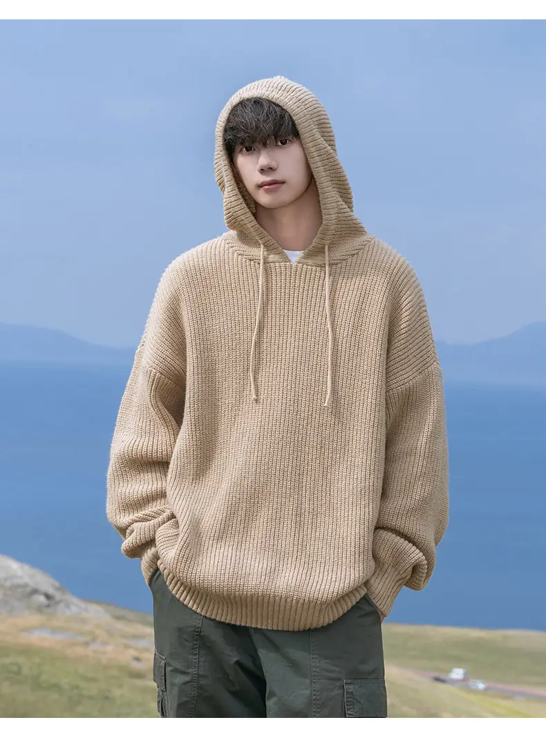 Maroon Hooded Sweatshirt 2024 Winter Casual Wear — feature 12