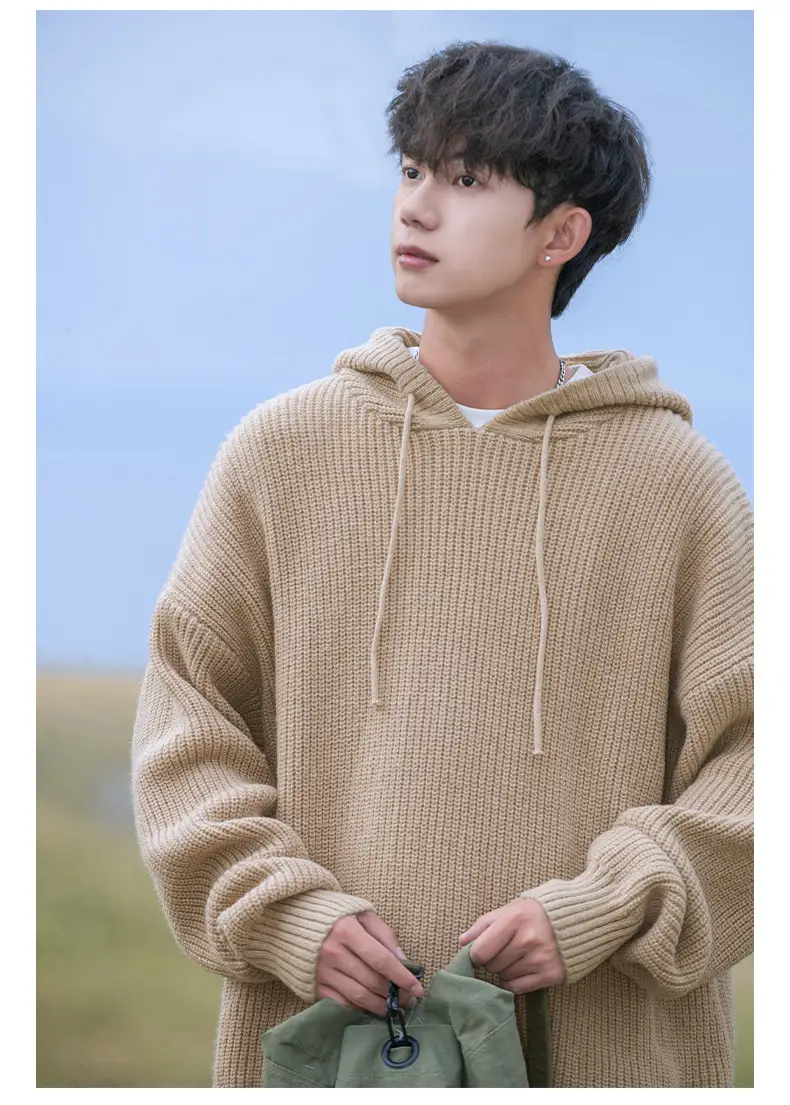 Maroon Hooded Sweatshirt 2024 Winter Casual Wear — feature 13