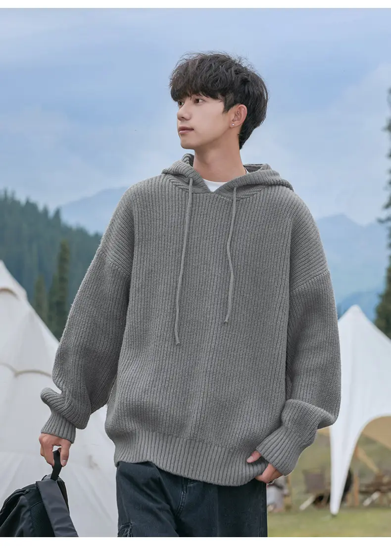 Maroon Hooded Sweatshirt 2024 Winter Casual Wear — feature 19