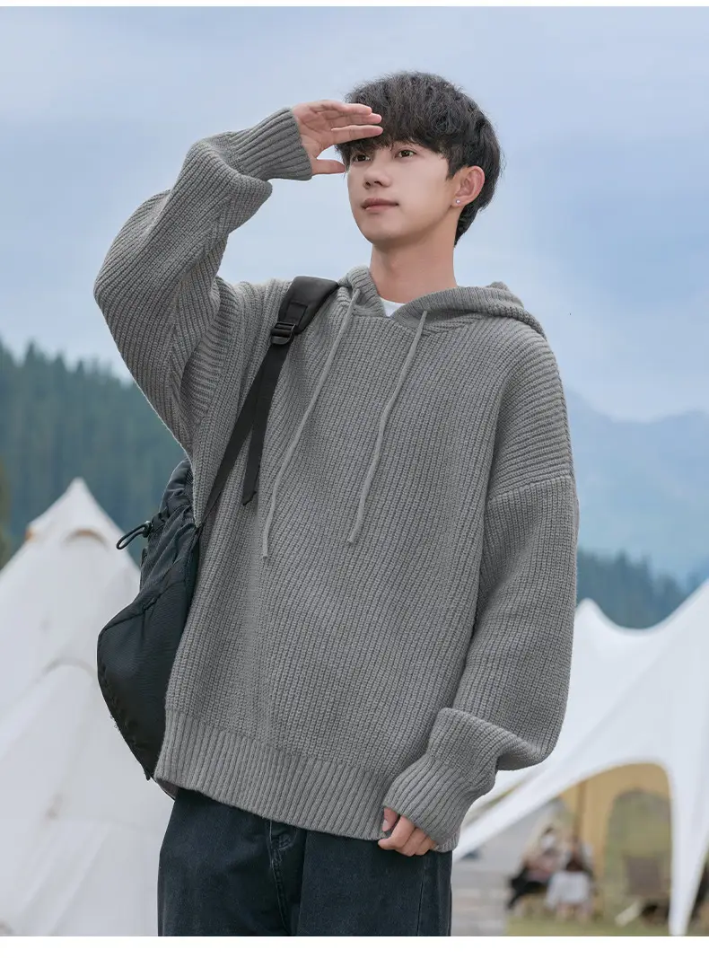 Maroon Hooded Sweatshirt 2024 Winter Casual Wear — feature 20