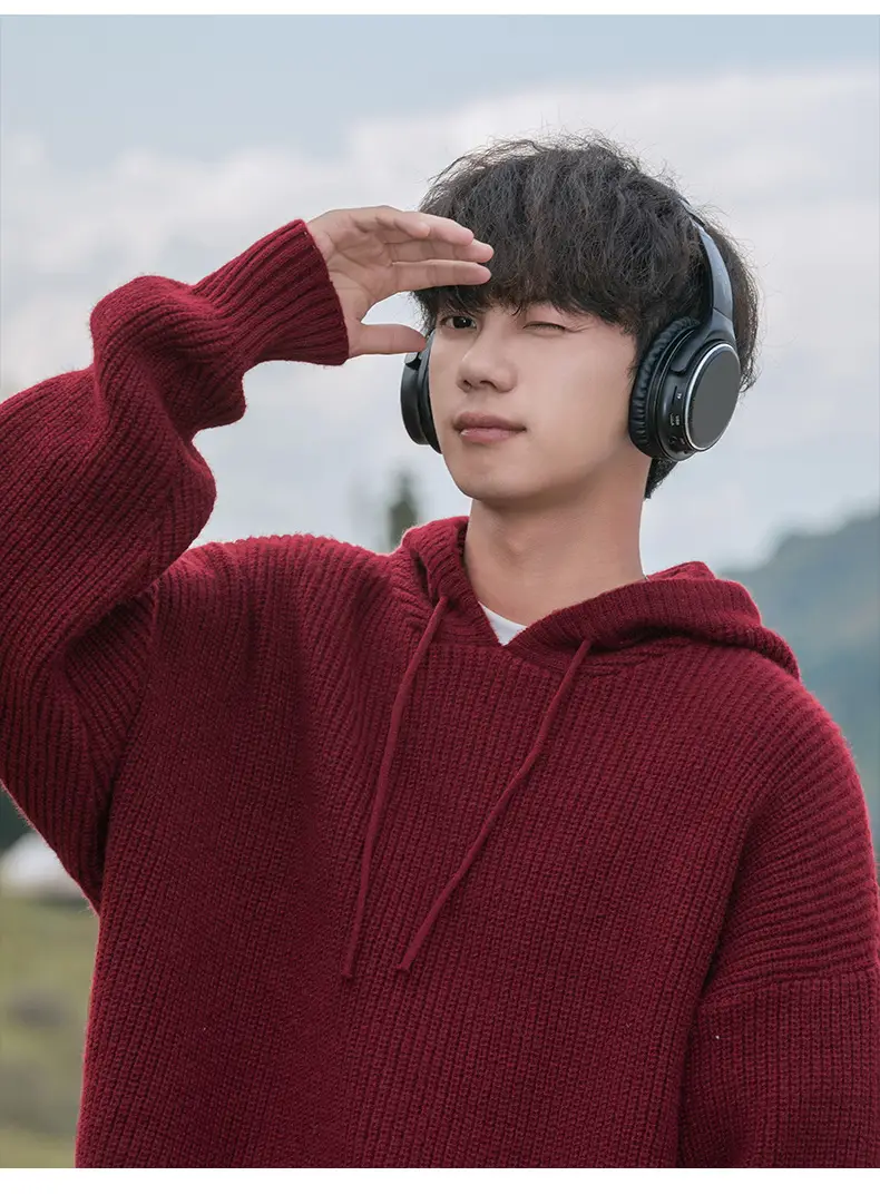 Maroon Hooded Sweatshirt 2024 Winter Casual Wear — feature 24