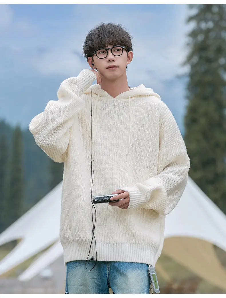 Maroon Hooded Sweatshirt 2024 Winter Casual Wear — feature 9