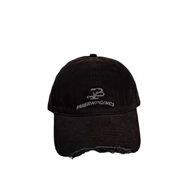 Women Retro Hole Baseball Cap Sunshade Grey - Image 10
