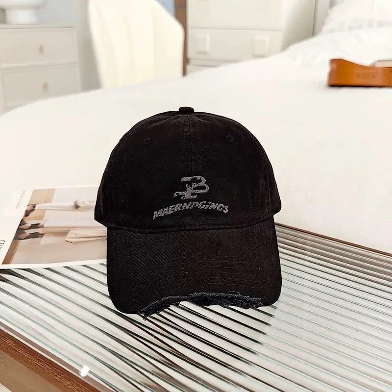 Women Retro Hole Baseball Cap Sunshade Grey - Image 3