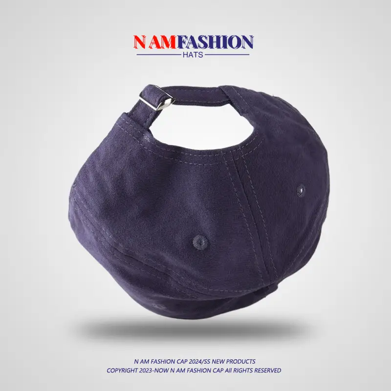 Men's Navy Blue Big Head Cap 2024 Winter - Image 15
