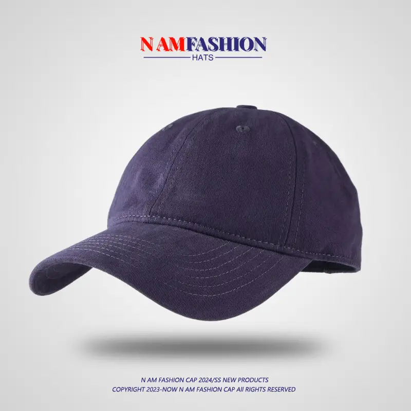 Men's Navy Blue Big Head Cap 2024 Winter - Image 10
