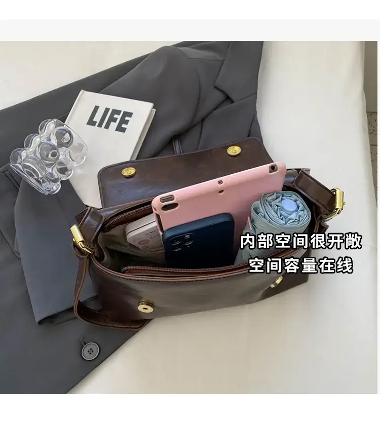 Retro Fashion Crossbody Bag Women 2026 Square High End — feature 18