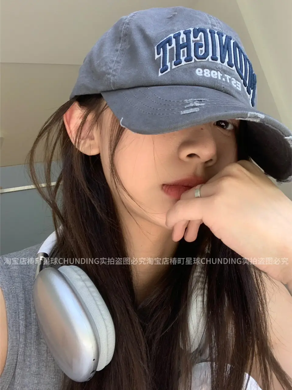 American Girl Street Dressed Rake Baseball Cap Embroidered Letter Large Head Circumference Cap — feature 7