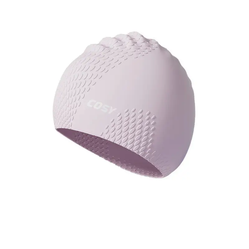 Huili Swimming Cap Women's Long Hair Adult Waterproof Ear Protection High Color Value Silicone Enlarge Head Bubble Swimming Cap suit