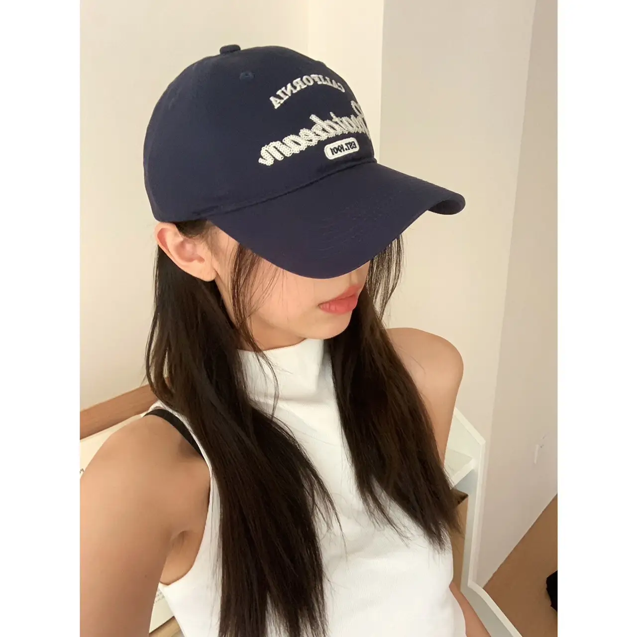 Red California Big Head Baseball Cap for Women - Image 8