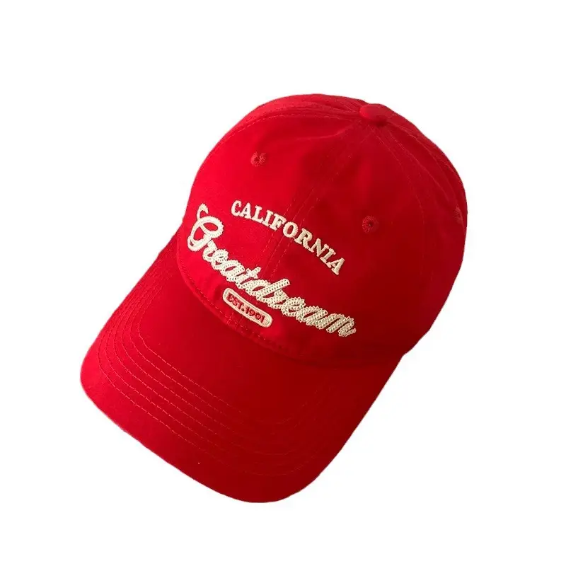 Red California Big Head Baseball Cap for Women - Image 10