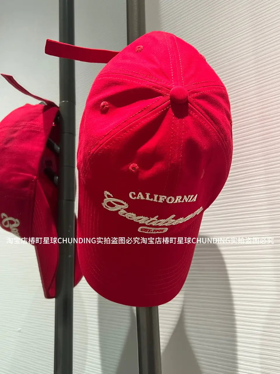 Red California Big Head Baseball Cap for Women — feature 2