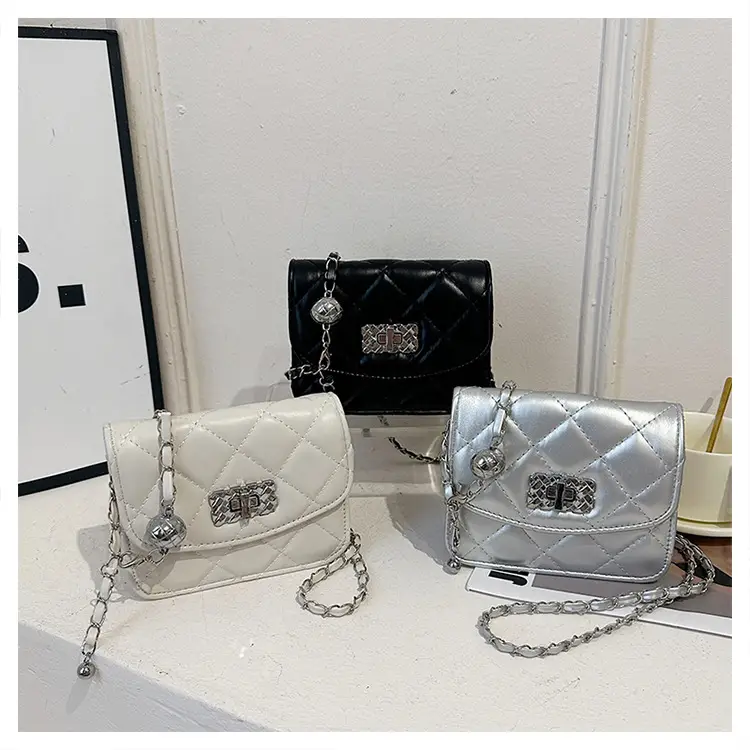 Lingge White Quilted Chain Shoulder Bag 2024 — feature 32