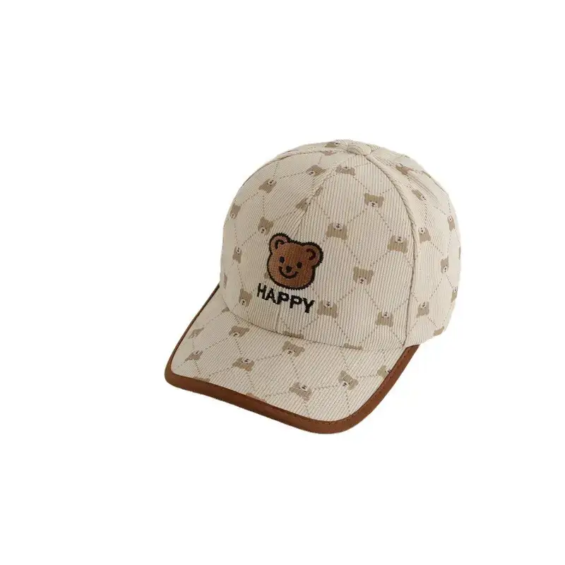 2024 Kids Retro Embroidered Bear Cap Brown - Image 6